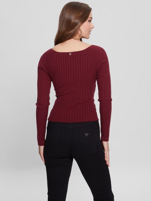 حجر مأساوي 34 '' Guess Eco Sabine Sweater Top
