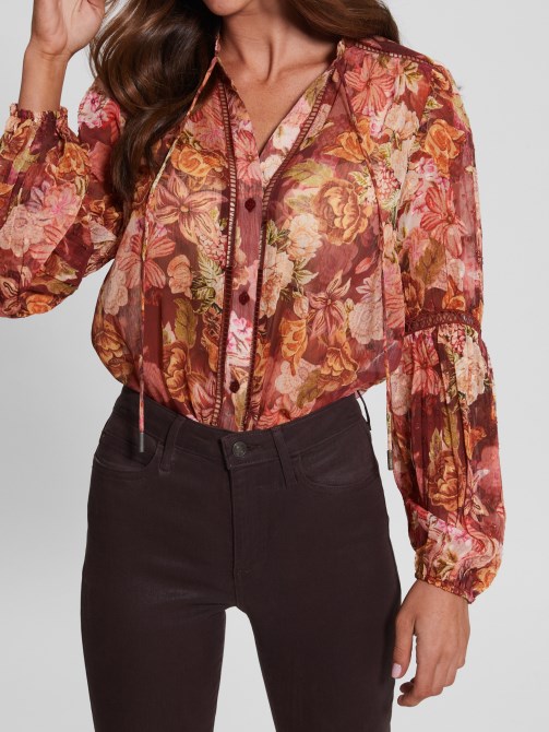 Guess Eco Josette أعلى طباعة رقمي أماه