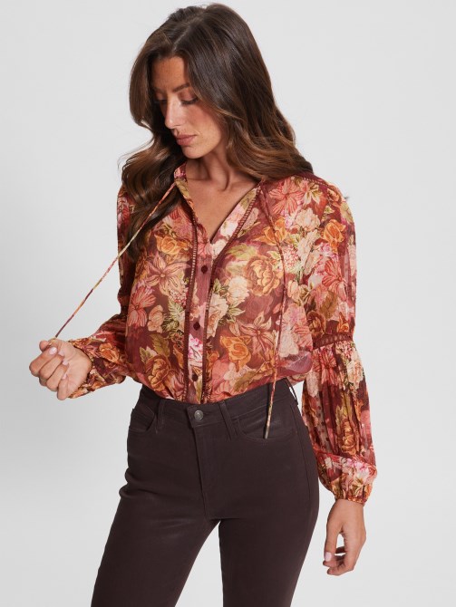 Guess Eco Josette أعلى طباعة رقمي أماه