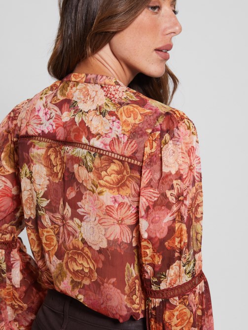 Guess Eco Josette أعلى طباعة رقمي أماه