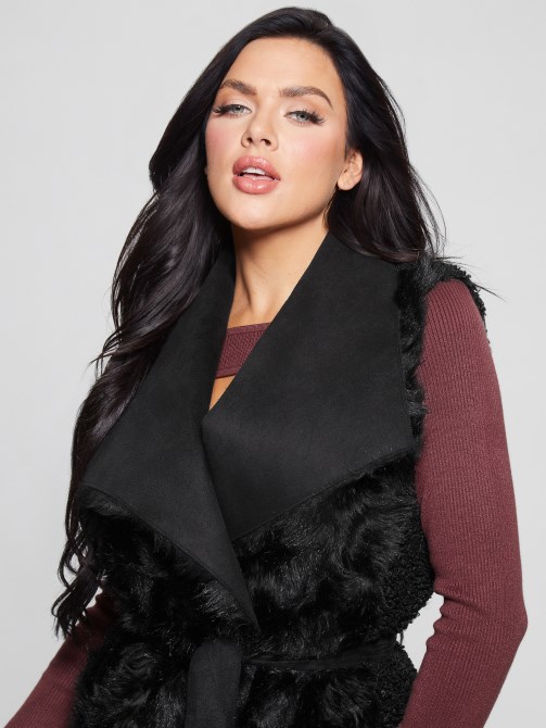 سترة نامي ذات وجهين باللون الأسود النفاث من جيس