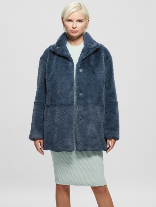 معطف من الفرو الصناعي من Michelina Nordic Sea Multi Guess
