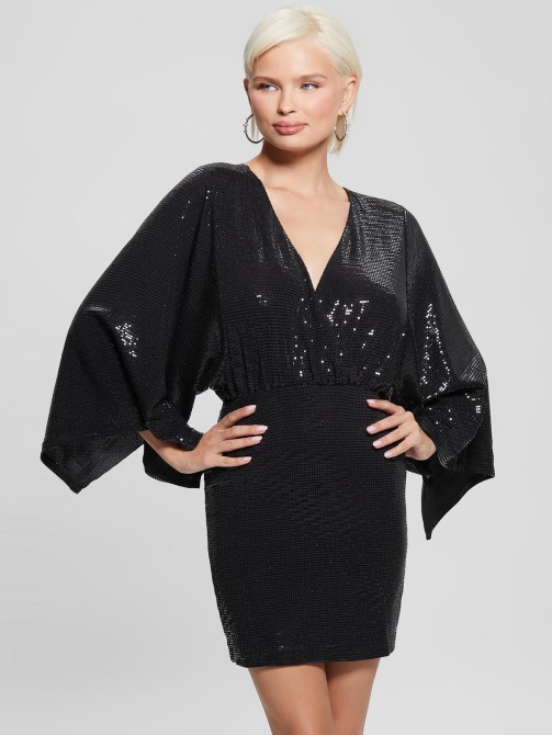 فستان تيانا متعدد الألوان باللون الأسود الجت قابل للعكس