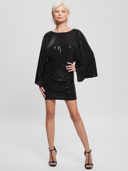 فستان تيانا متعدد الألوان باللون الأسود الجت قابل للعكس