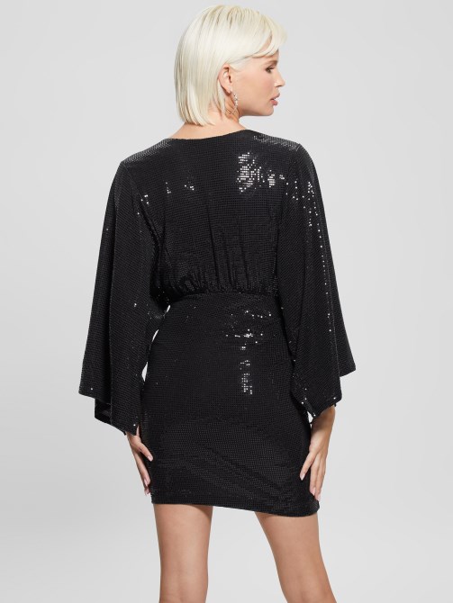 فستان تيانا متعدد الألوان باللون الأسود الجت قابل للعكس