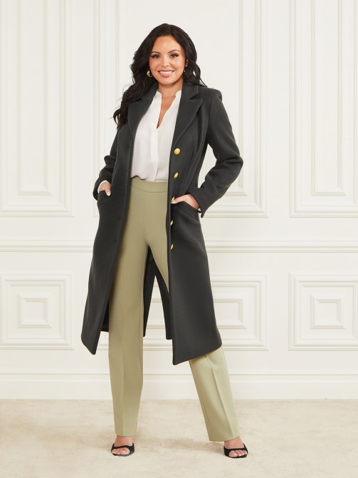معطف الشنيل الأخضر Guess Francesca London