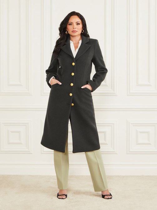 معطف الشنيل الأخضر Guess Francesca London