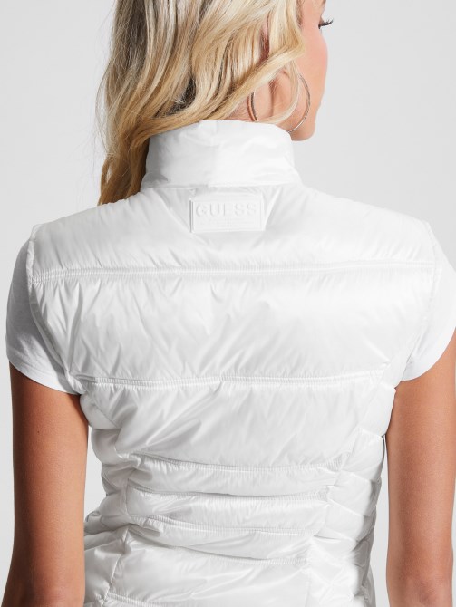 Eco Ginger Puffer Vest Guess أبيض نقي
