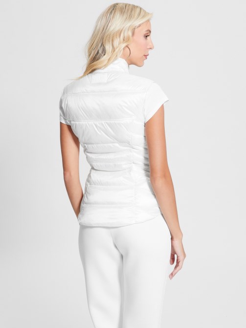 Eco Ginger Puffer Vest Guess أبيض نقي