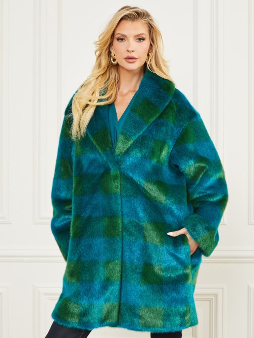 معطف روشيل Guess أخضر وأزرق برمودا ثنائي