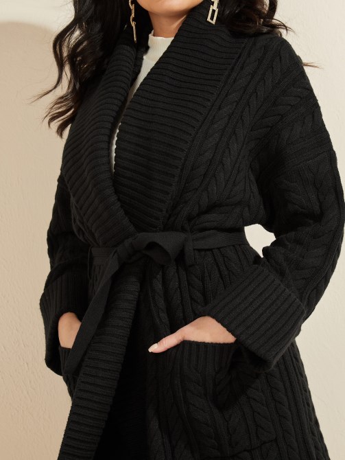 زيان سترة كارديجان جيت أسود Guess