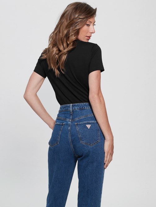 تي شيرت Eco Bonita بشعار جت أسود Guess