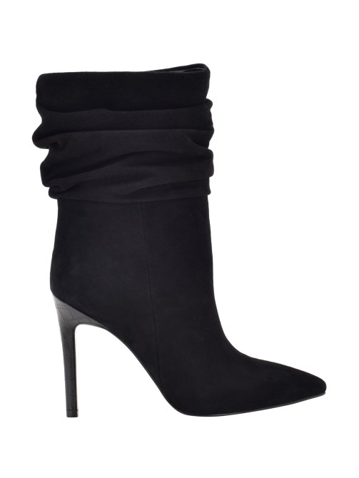 Backy الجلد المدبوغ Slouch Bootie Black 001 Guess