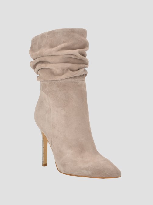 تخمين Backy Suede Sede Sede Slouch Bootie Taupe