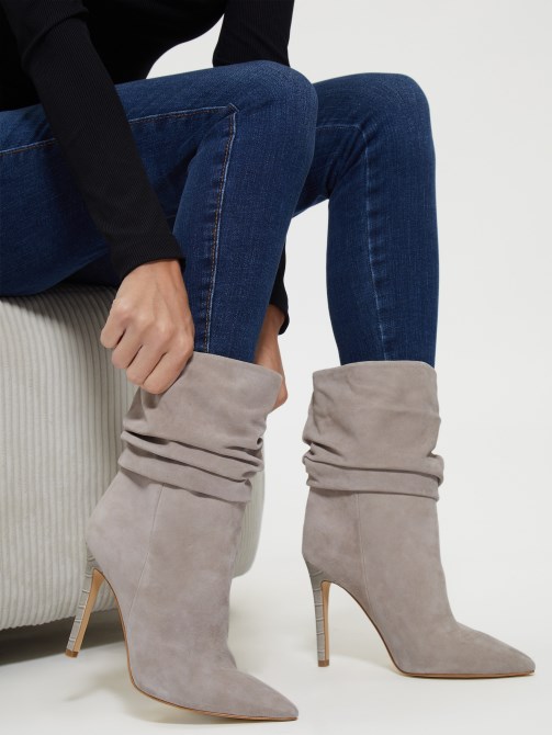 تخمين Backy Suede Sede Sede Slouch Bootie Taupe