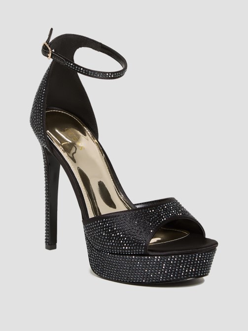 أسود 001 كعب نعل Guess Cadly Bling