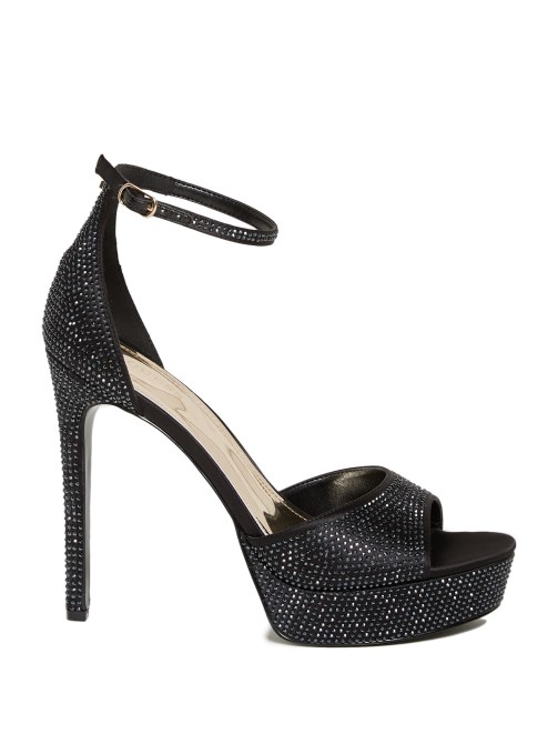 أسود 001 كعب نعل Guess Cadly Bling