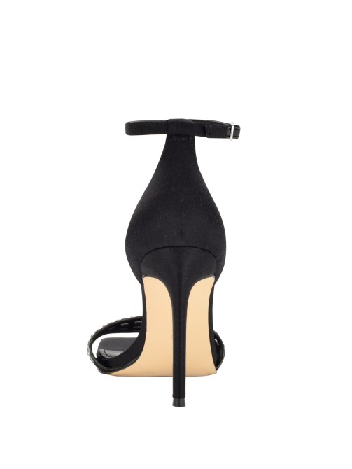 تخمين 001 حجر الراين Saile قفص Strappy الكعوب