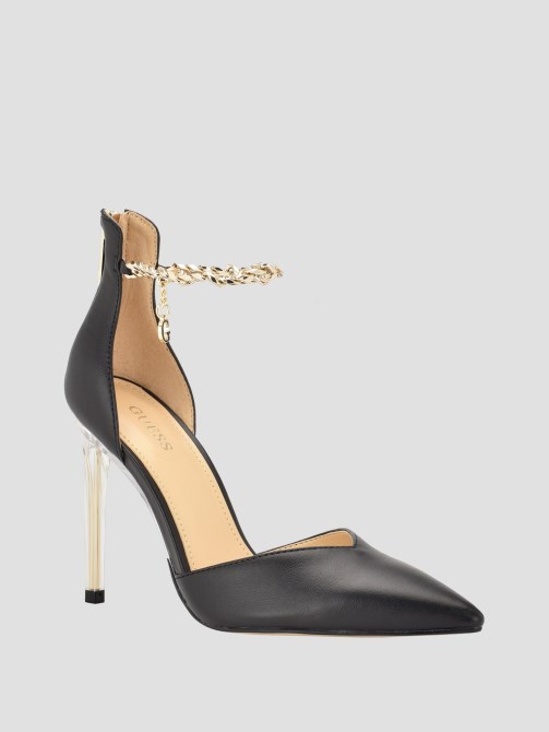 حذاء Stefany G سلسلة بحزام كاحل أسود 001 Guess