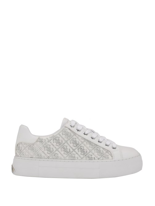 حذاء رياضي بدون رقبة 040 Gelsen Gelsen Rhinestone Logo Guess باللون الفضي