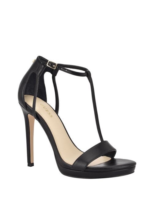 حذاء أسود بحزام Tecru من Guess