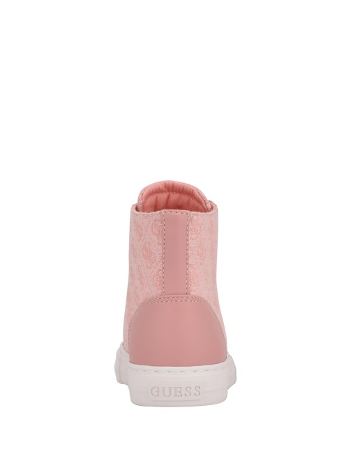 وردي فاتح 680 حذاء رياضي برقبة عالية وشعار Guess Power