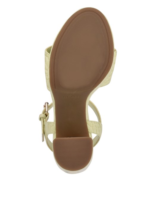 صندل ذو نعل ثقيل من Lt Green Guess Gabeli Croc