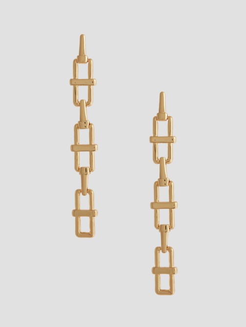 أقراط خطية ذهبية اللون من Guess