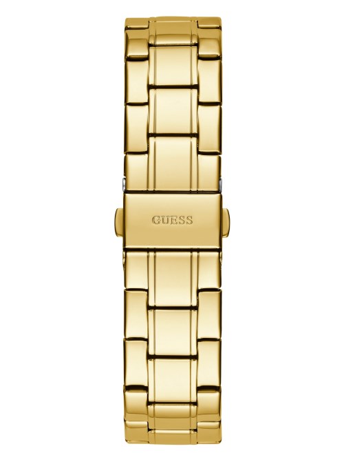 ساعة أنالوج من الكريستال بلون ذهبي متعدد