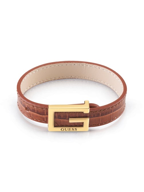 كونياك طباعة Guess ذهبي اللون وشعار G وسوار تمساح