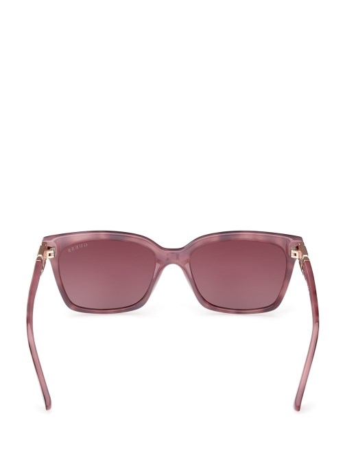 نظارة شمسية مربعة من البلاستيك باللون البنفسجي
