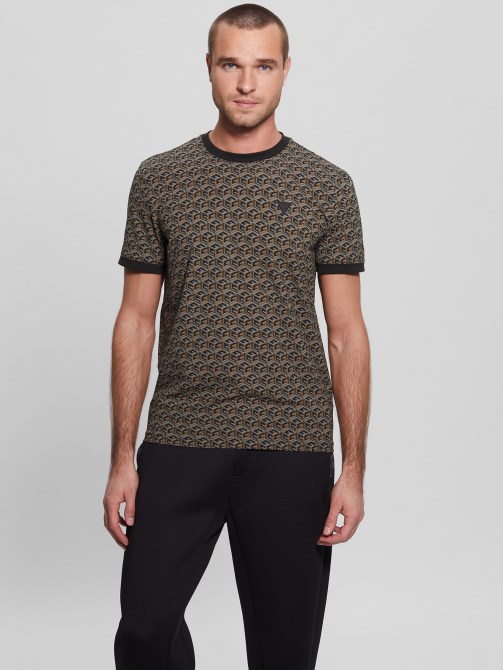 ماكرو جي كيوب براون كومبو Guess Eco Colin Logo Tee