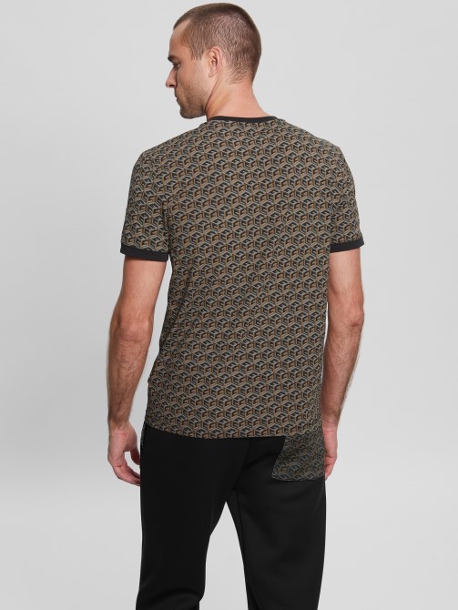 ماكرو جي كيوب براون كومبو Guess Eco Colin Logo Tee