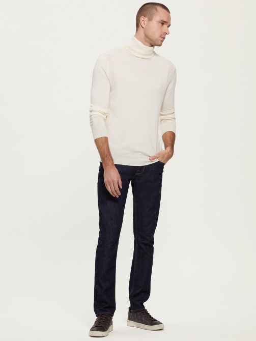 Eco Percival الياقة المدورة تخمين أبيض دافئ