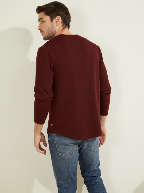 تي شيرت منقوش بأكمام طويلة Guess Vino