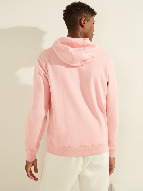 كنزة بغطاء للرأس وشعار إيكو روي Guess Blossom وردي فاتح