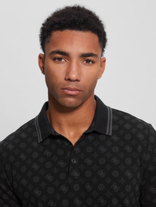 Guess Peony Logo أسود Guess Olympic Peony Polo