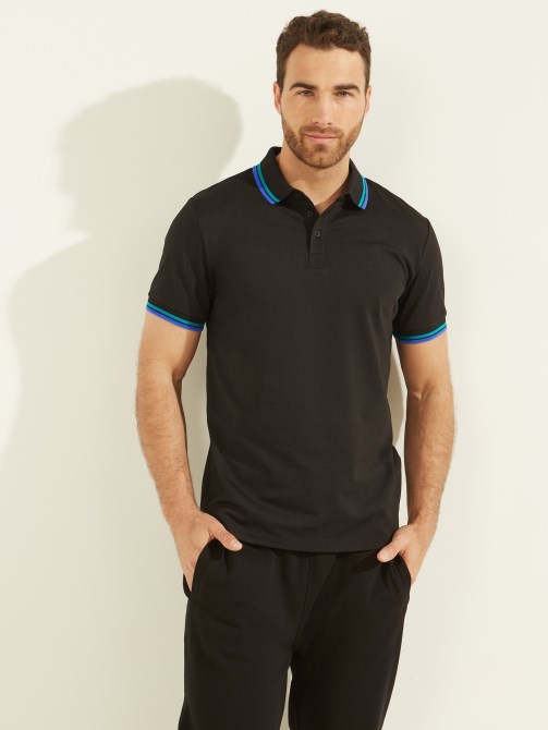 رياضة Pique Polo Jet Black Guess