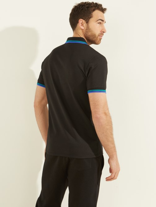 رياضة Pique Polo Jet Black Guess