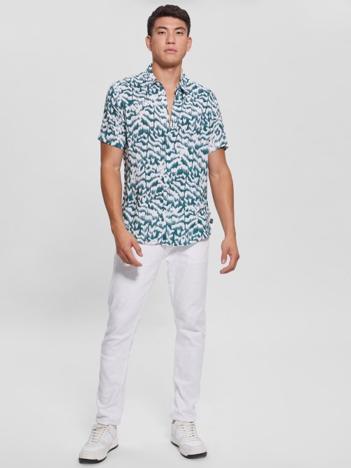 Guess Chevron Ikat Eco Rayon Ikat Shirt