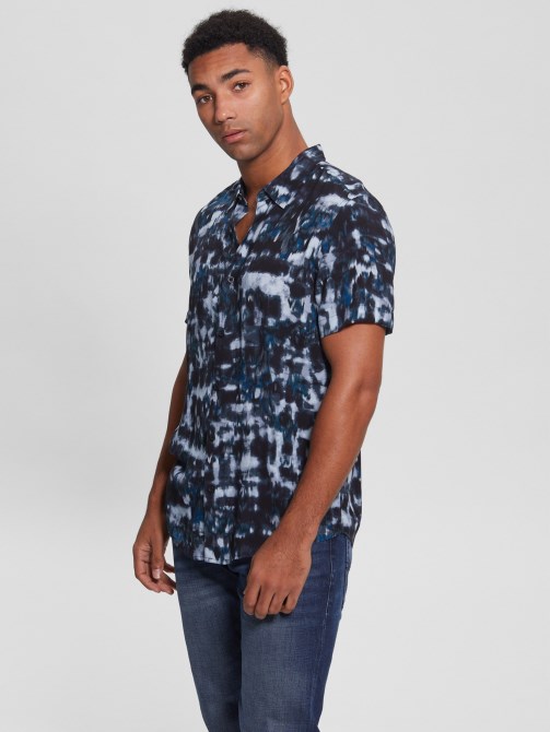 Guess Eco رايون التعادل صبغ قميص Ikat Ikat التعادل صبغ