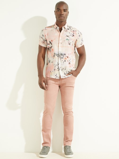 Eco Rayon Seaside Shirt Guess Seaside Print