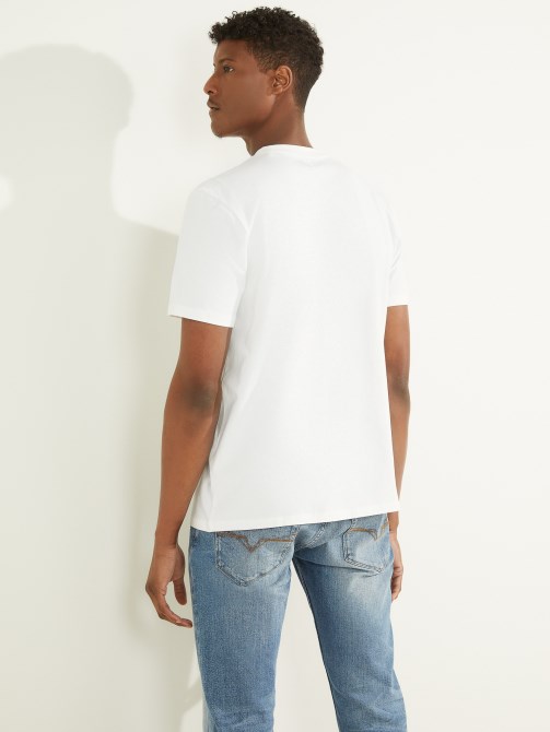 صديقة للبيئة Alphy Tee Guess Blanc / Scuffy