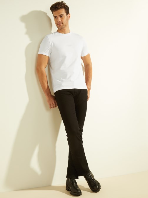 أبيض نقي Guess Eco Aidy Logo Tee