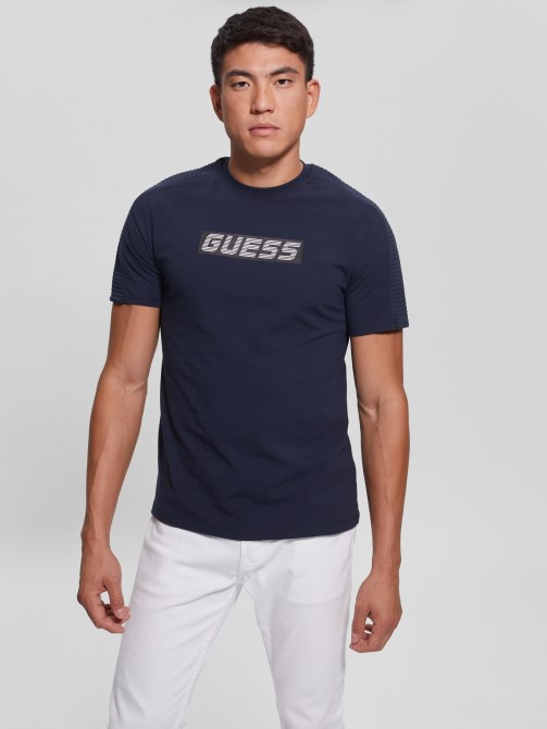 تي شيرت إيكو كامرون Guess أنيق أزرق اللون