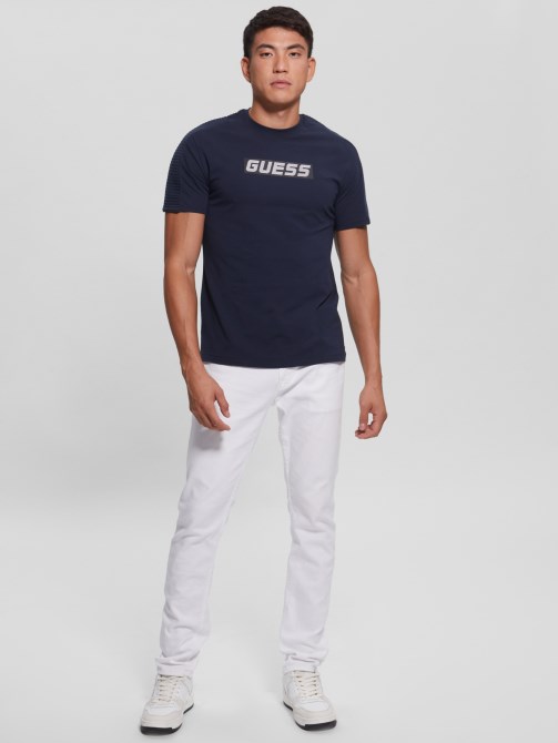 تي شيرت إيكو كامرون Guess أنيق أزرق اللون
