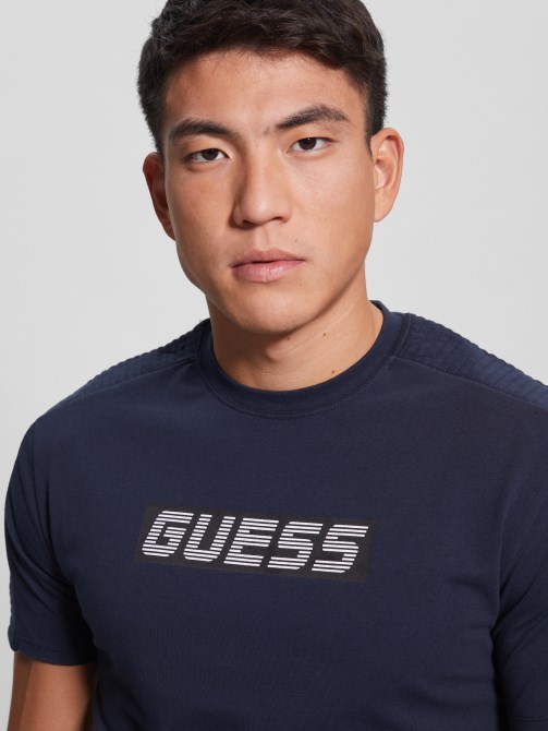 تي شيرت إيكو كامرون Guess أنيق أزرق اللون