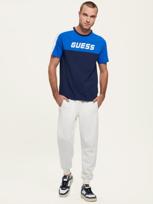 قميص رجالي بشعار من Guess باللون الأزرق