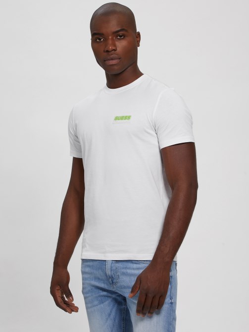 أبيض نقي Guess Eco Royal Logo Tee