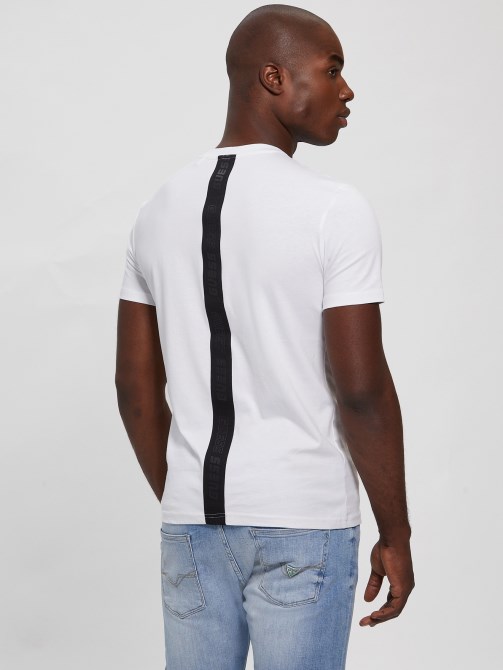 أبيض نقي Guess Eco Royal Logo Tee